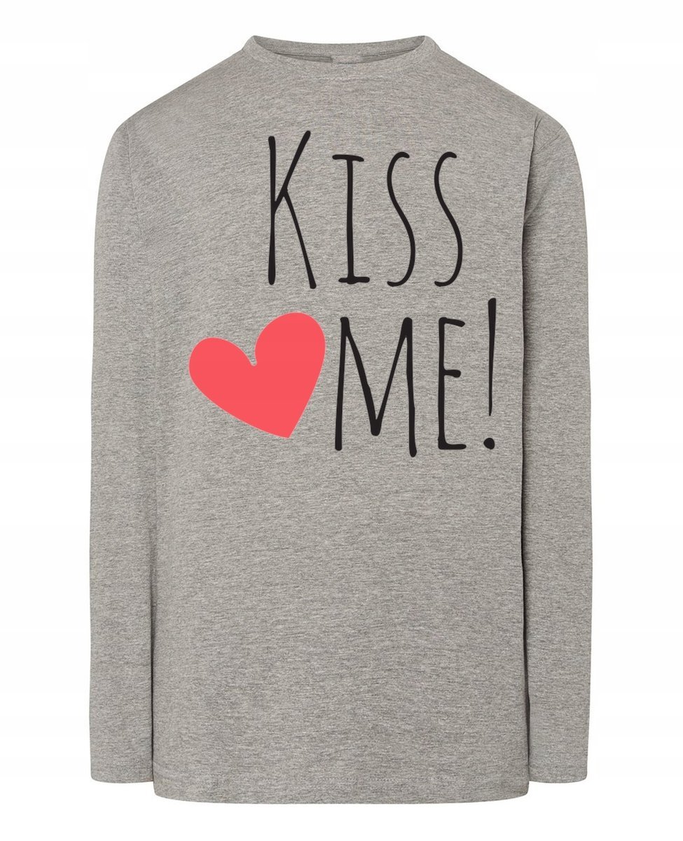 Walentynki Longsleeve męski Kiss Me Serce r.XXL