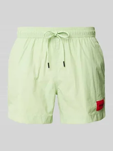 Spodenki kąpielowe o kroju regular fit z naszywką logo model ‘DOMINICA’ - Kąpielówki męskie - miniaturka - grafika 1