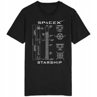 Koszulki męskie - SpaceX Koszulka Blueprint Projekt Elon Musk Mars - miniaturka - grafika 1