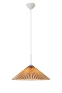 Lampy sufitowe - Rustykalna lampa wisząca z plisowanym abażurem 108710 z serii PLISADO - miniaturka - grafika 1