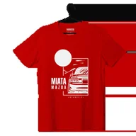 Odzież do sportów motorowych - T-shirt koszulka Mazda Miata z dachem czerwona-L - miniaturka - grafika 1