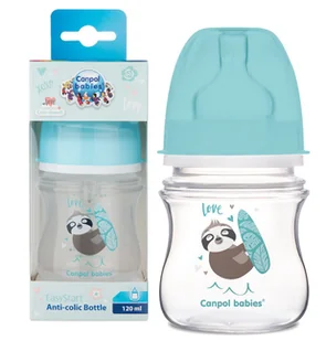 CANPOL BABIES BUTELKA ANTYKOLKOWA 120ml EXOTIC 0m+ - Butelki dla niemowląt - miniaturka - grafika 1