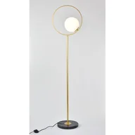 Lampy stojące - mcodo MCODO ::  Nowoczesna, a zarazem klasyczna lampa podłogowa z marmurową podstawą z nowej kolekcji lamp Bella F83022gold - miniaturka - grafika 1