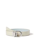 Paski - Calvin Klein Pasek damski Ck Must Rd Buckle Rev 2,5 cm pasek ze sztucznej skóry, Stony Beige/Pearl Blue, 130 - miniaturka - grafika 1
