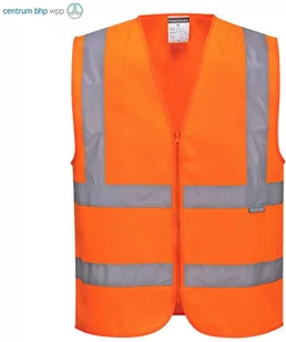 PORTWEST C375 KAMIZELKA OSTRZEGAWCZA ZAPINANA NA ZAMEK BŁYSKAWICZNY; POMARAŃCZOWY - Odzież robocza - miniaturka - grafika 1
