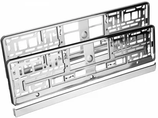 Zestaw ramek pod tablice rejestracyjne, metalizowane chrom, 2 szt. - Akcesoria motoryzacyjne - miniaturka - grafika 1