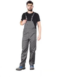 Spodnie ochronne robocze ogrodniczki szare roz. 56 - Odzież robocza - miniaturka - grafika 1