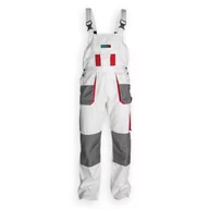 Odzież robocza - Dedra Spodnie robocze BH4SO-XXL ogrodniczki Biały rozmiar XXL/58) - miniaturka - grafika 1