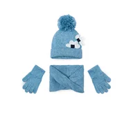 Czapki dla dzieci - Komplet czapka, komin i rękawiczki Mayoral 10071 Niebieski - miniaturka - grafika 1