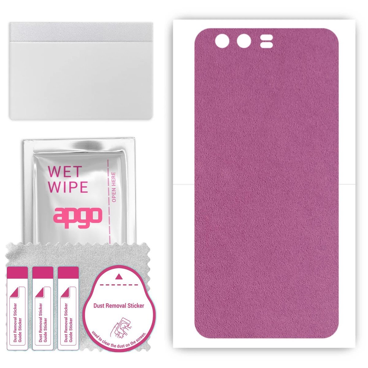 Folia naklejka skórka strukturalna na TYŁ Zamsz do Huawei P10 Plus - Zamsz Fioletowy - apgo SKINS