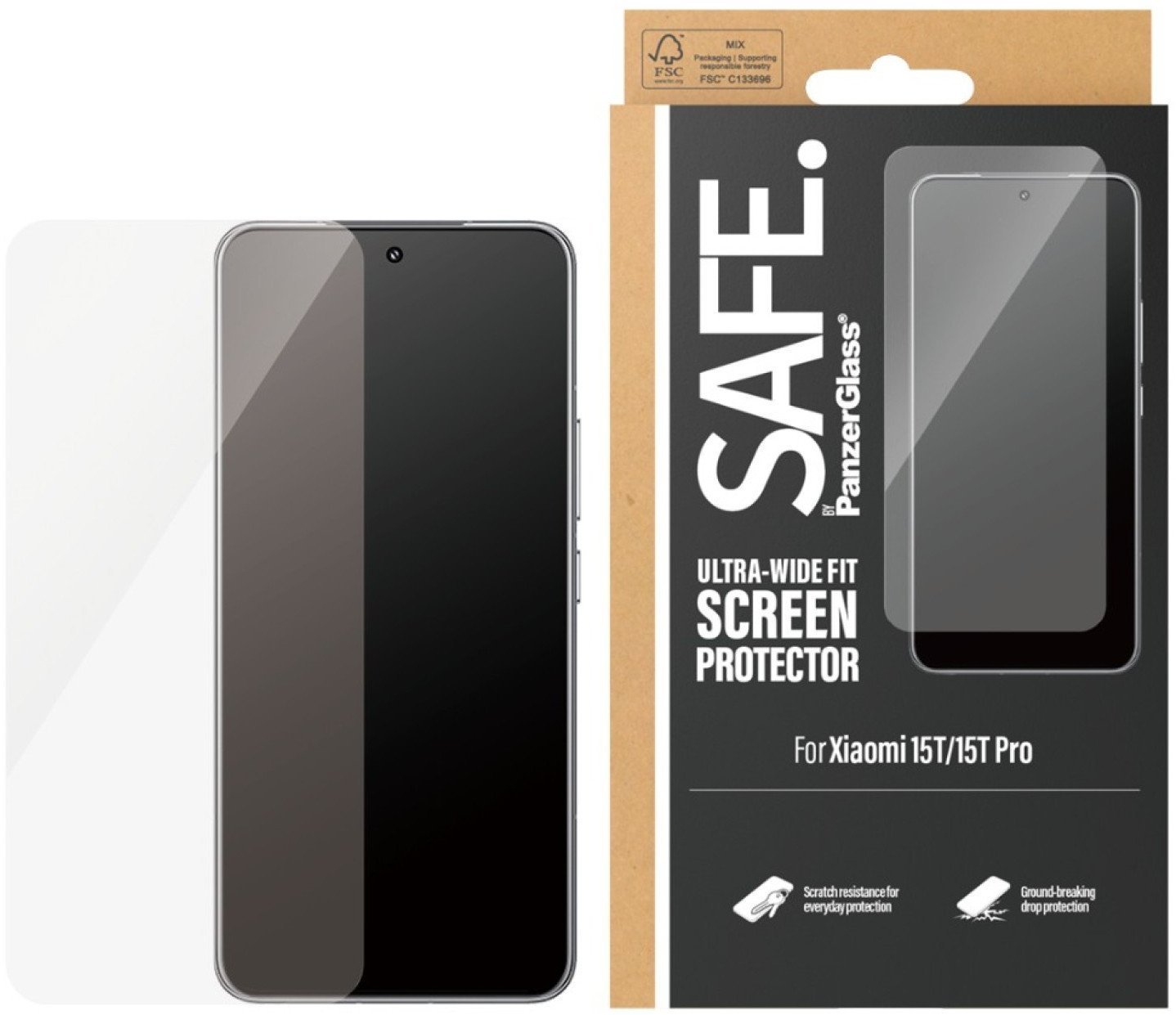 Szkło hartowane SAFE by PanzerGlass Ultra-Wide Fit do Xiaomi 15T / 15T Pro SA71742