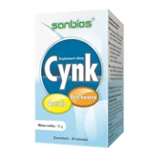 Witaminy i minerały - Sanbios Cynk 30 tabletek - miniaturka - grafika 1
