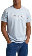 Koszulki męskie - Pepe Jeans Koszulka męska Keegan, niebieski (wybielacz niebieski), M - miniaturka - grafika 1