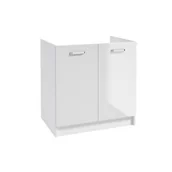 Szafki kuchenne - Szafka kuchenna stojąca First 80 cm biała Deftrans - miniaturka - grafika 1