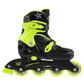 Rolki - Nils EXTREME Extreme, Łyżworolki regulowane, NJ/NA0321 A, czarno-limonkowe, rozmiar 36-40 - miniaturka - grafika 1