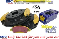 Tarcze hamulcowe - Przednie klocki YellowStuff + NACINANE tarcze hamulcowe 330mm EBC seria USR Cadillac Escalade AWD 2009-2020 - miniaturka - grafika 1