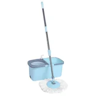 Miotły, szufle, mopy - Zestaw mop obrotowy Ares błękitny - miniaturka - grafika 1