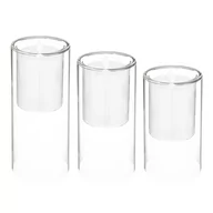 Świece - Świece Elektryczne Led W Szklanych Stojakach, 3 Sztuki - miniaturka - grafika 1