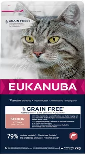 Eukanuba Senior Grain Free, z łososiem - 3 x 2 kg Dostawa GRATIS! - Sucha karma dla kotów - miniaturka - grafika 1