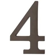 Akcesoria do drzwi - Cyfra plastikowa "4" brązowa 180 mm - miniaturka - grafika 1