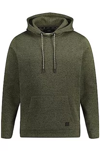 Jay-PI Sports, męska bluza z kapturem, duże rozmiary, Jay-PI bluza z kapturem, do użytku na zewnątrz, polar, z dzianiny, z kapturem, kieszenie kangurka, oliwkowy, 4XL - Bluzy męskie - miniaturka - grafika 1