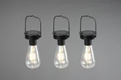Lampy sufitowe - Trio Leuchten Zestaw 3 zewnętrznych lamp wiszących czarnych na solarze - Santiago - miniaturka - grafika 1