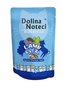 Dolina Noteci Superfood cielęcina i jagnięcina saszetka 85g 41788-uniw - Mokra karma dla kotów - miniaturka - grafika 1