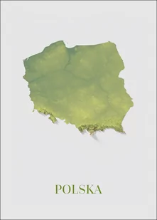 Polska mapa kolorowa - plakat Wymiar do wyboru: 30x40 cm - Plakaty - miniaturka - grafika 1