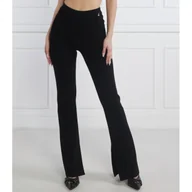 Spodnie damskie - Patrizia Pepe Wełniane spodnie | flare fit - miniaturka - grafika 1