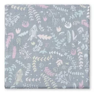 Pieluchy - Pieluszka BOTANIC GREY 50x50 cm - miniaturka - grafika 1
