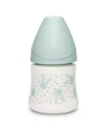Butelki dla niemowląt - Suavinex Butelka premium szklana Królik miętowy 120 ml Hygge Baby 0+ - miniaturka - grafika 1