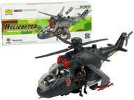 Samoloty i helikoptery - Helikopter czarny światło dźwięk - Leantoys - miniaturka - grafika 1