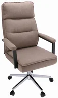 Fotele - Brązowy tapicerowany fotel obrotowy S8-G91 - miniaturka - grafika 1