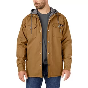 Dickies Męska kurtka polarowa z kapturem kaczka koszula kurtka z hydroshield narzędzie robocze odzież wierzchnia, Brązowa kaczka, L - Kurtki męskie - miniaturka - grafika 1