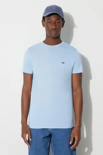Koszulki męskie - Lacoste t-shirt bawełniany gładki TH6709-001. - grafika 1
