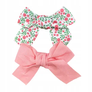 Spinka komplet kokardek dla dziewczynki do włosów klamerka kokardka różowa - Ozdoby do włosów - miniaturka - grafika 1