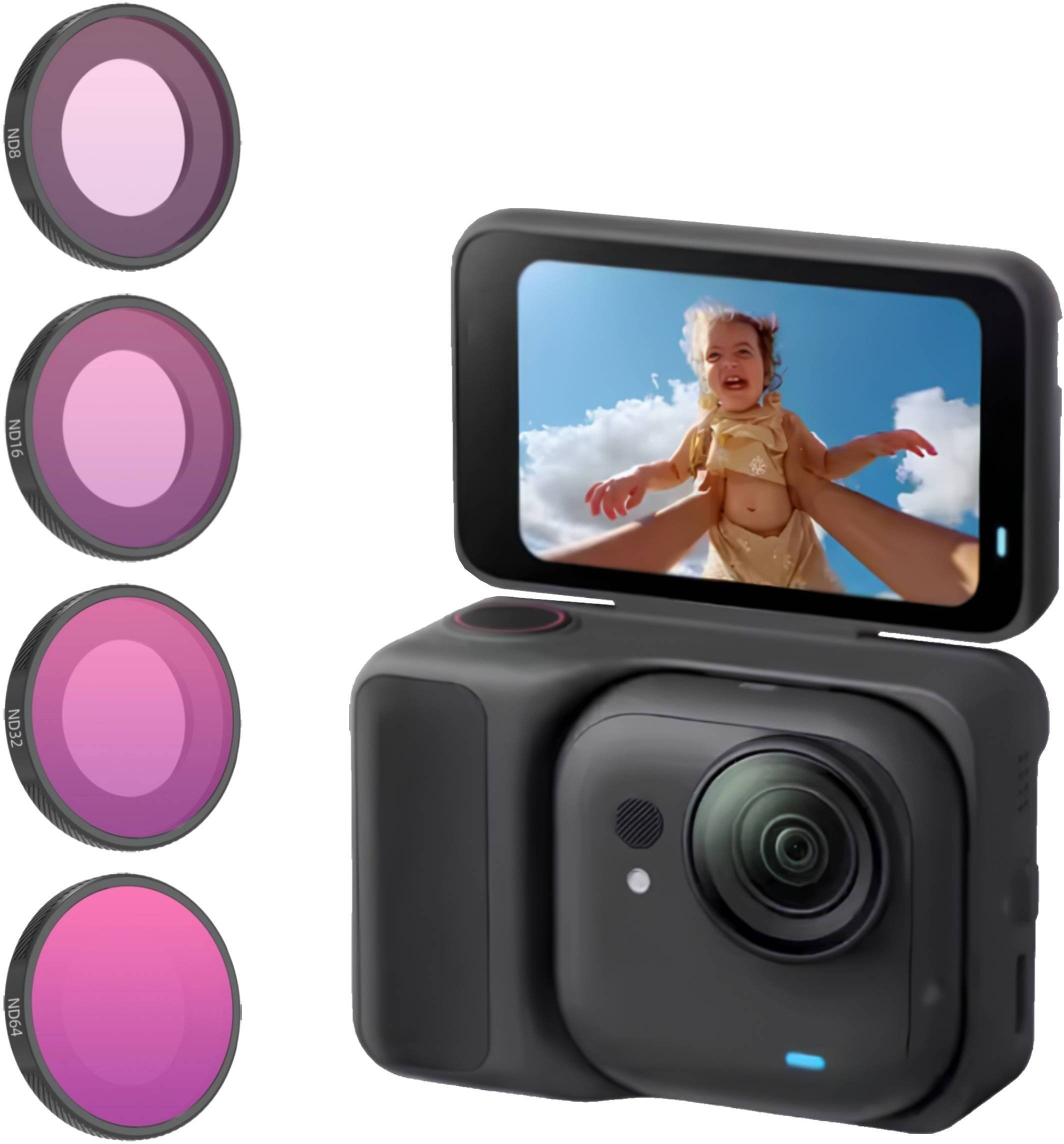 Filtr SunnyLife ZESTAW 4 FILTRÓW SZARYCH DO KAMERY INSTA360 GO ULTRA - ND8 / ND16 / ND32 / ND64