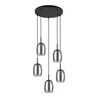 Lampy sufitowe - Lampa wisząca w czarno-srebrnym kolorze ze szklanym kloszem ø 48 cm Barret – Trio Select - miniaturka - grafika 1