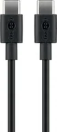 Kable USB - Kabel USB Goobay USB-C - USB-C 1 m Czarny (533568) - miniaturka - grafika 1