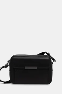 Tommy Hilfiger saszetka skórzana kolor czarny AM0AM14017 - Nerki - miniaturka - grafika 1