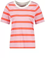 Koszulki i topy damskie - GERRY WEBER Edition Damska koszulka 870044-44006, fioletowa/różowa/czerwona/pomarańczowa, w paski, 48, Liliowy/różowy/czerwony/pomarańczowy w pasku, 48 - miniaturka - grafika 1