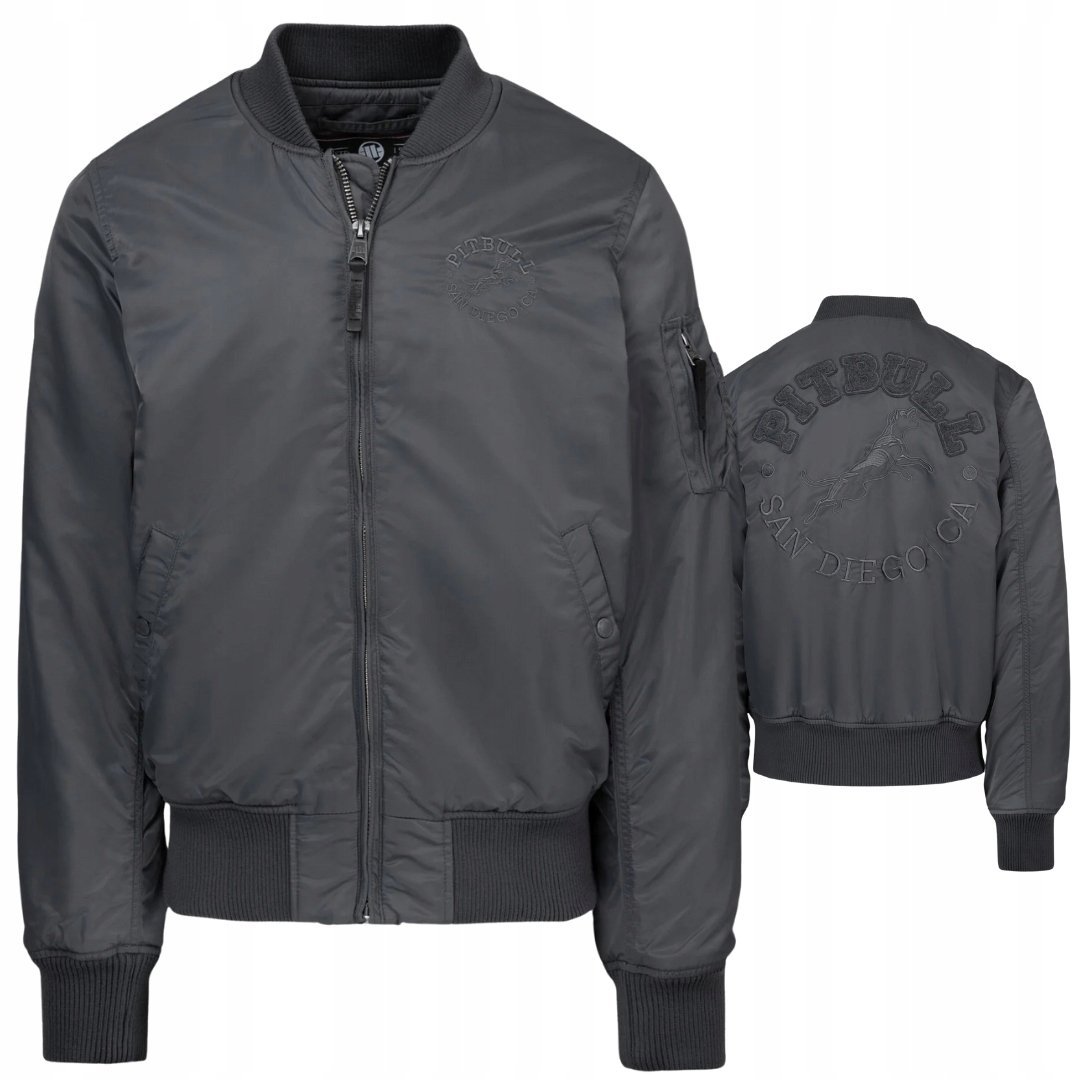 PITBULL WEST COAST KURTKA MĘSKA PRZEJŚCIOWA BOMBERKA HACKET GRAFITOWA M