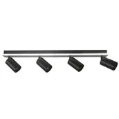 Lampy sufitowe - Parma lampa sufitowa z pilotem 4xGU10 + 1xLED czarna LP-0612/4C BK - miniaturka - grafika 1