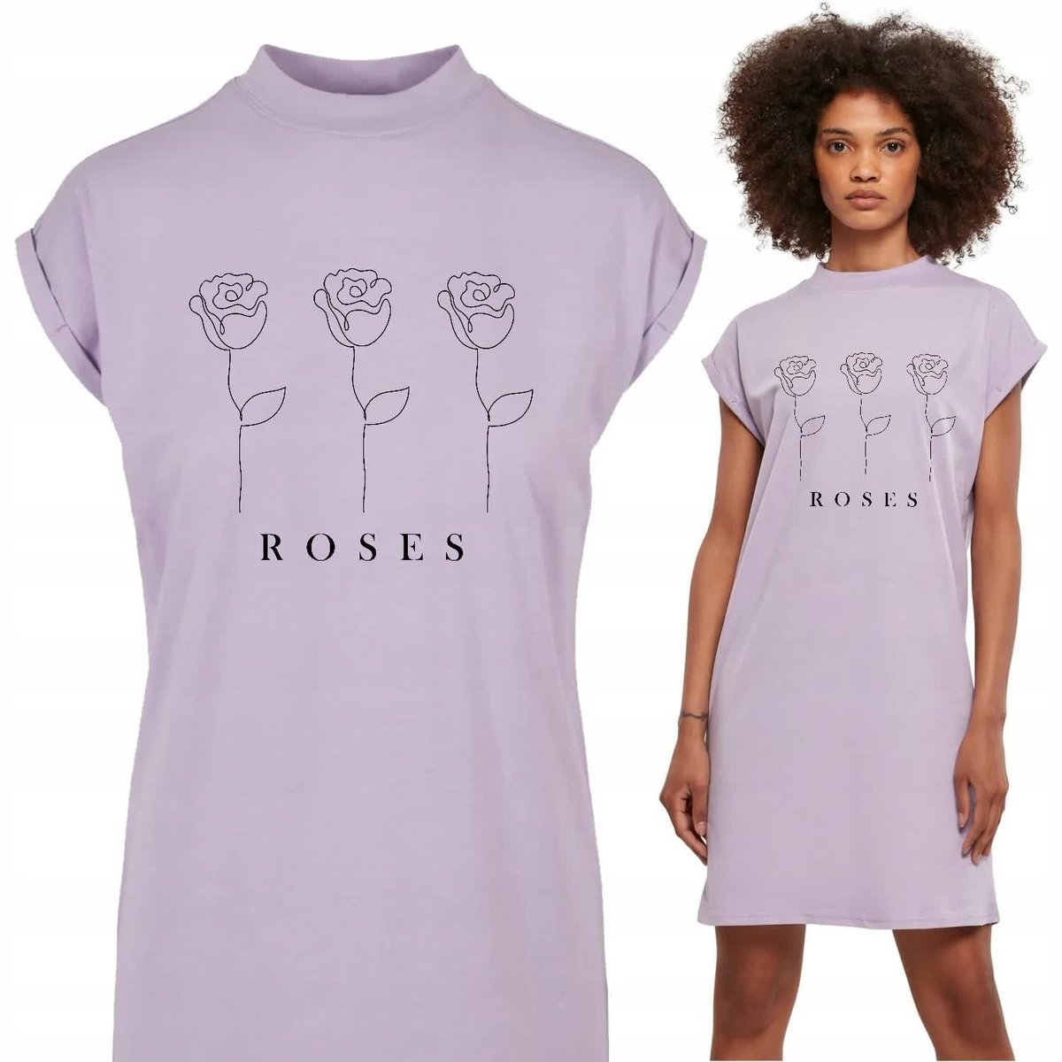 Koszula Nocna Lawendowa ROSES Różne Wzory M