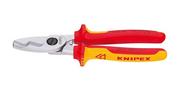 Pozostałe akcesoria sieciowe - KNIPEX KNIPEX Cable Shears with twin cutting edge 4003773026761 - miniaturka - grafika 1