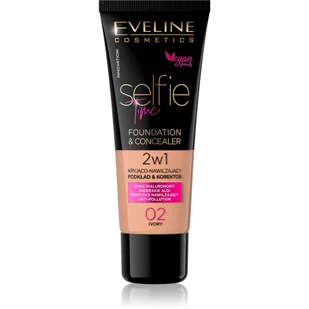 Eveline Selfie Time Kryjąco-Nawilżający Podkład i Korektor 02 ivory 30ml 49114-uniw - Podkłady do twarzy - miniaturka - grafika 1