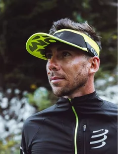 COMPRESSPORT Daszek biegowy ULTRALIGHT VISOR V2 FLASH black/fluo yellow - Czapki i chusty sportowe damskie - miniaturka - grafika 4