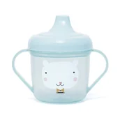 Kubki dla dzieci - Petit Monkey Petit Monkey - transparentny kubek treningowy z ustnikiem Miś i Krople - miniaturka - grafika 1