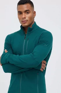 Bluzy męskie - Icebreaker bluza sportowa Descender kolor zielony gładka - grafika 1