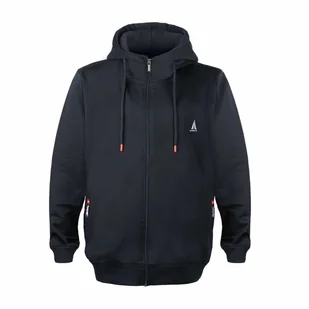 Bluza dresowa męska z kapturem rozpinana granatowa Captain Mike 6XL - Bluzy męskie - miniaturka - grafika 1
